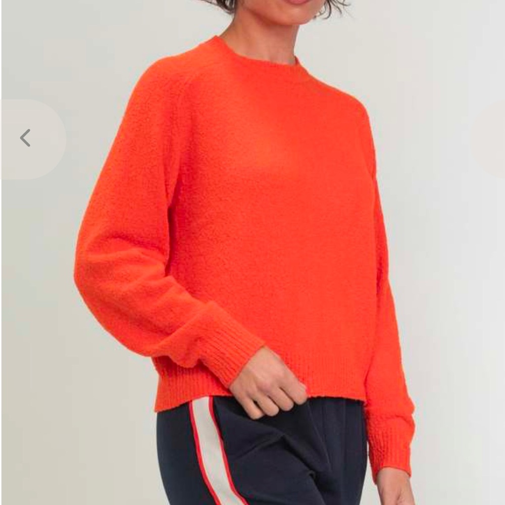 Margaret O'Leary Bright Orange Crewneck Sweater